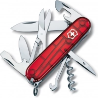 Нож перочинный Victorinox Climber, сталь X55CrMo14, рукоять Cellidor®, полупрозрачный красный купить в Симферополе