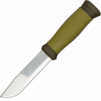 Нож с фиксированным лезвием Morakniv 2000, сталь Sandvik 12C27, рукоять пластик/резина, зеленый купить в Симферополе