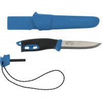 Нож с фиксированным лезвием Morakniv Companion Spark (S) Blue, сталь Sandvik 12C27, рукоять резина/пластик купить в Симферополе