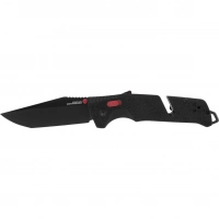 Полуавтоматический складной нож Trident Mk3 Black-Red Tanto, сталь D2, рукоять GRN купить в Симферополе