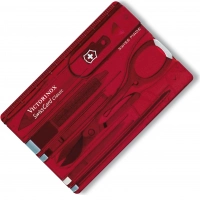 Швейцарская карта Victorinox SwissCard, сталь X45CrMoV15, рукоять ABS-Пластик, красный купить в Симферополе