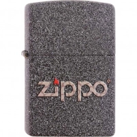 Зажигалка ZIPPO, латунь с покрытием Iron Stone™, серая с фирменным логотипом, матовая, 36x12x56 мм купить в Симферополе