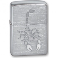 Зажигалка ZIPPO Scorpion Brushed Chrome, латунь с никеле-хром.покрыт., серебр., матов., 36х56х12 мм купить в Симферополе